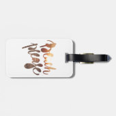 BEACH PLEASE, Fun Typography & Quote Luggage Tag (Back Horizontal)