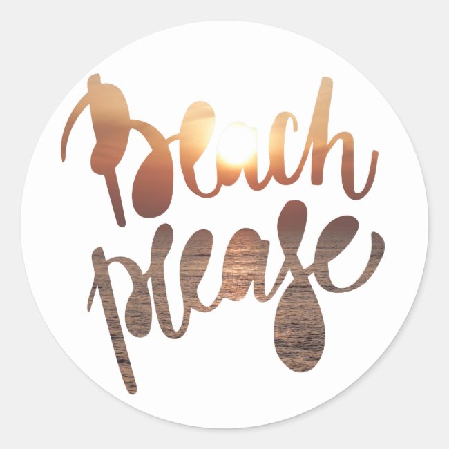 BEACH PLEASE | Fun Typography & Quote Stickers
