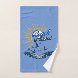 Beach please hand towel by Sommer Hamilton
