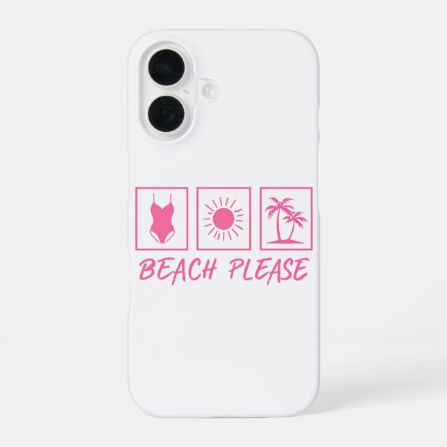 Beach Please iPhone Case (Back)