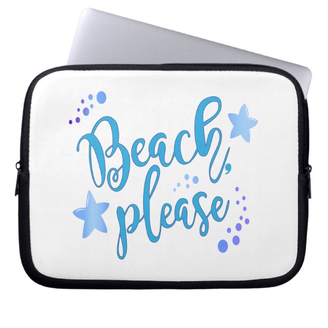 Beach Please Laptop Sleeve (Front)