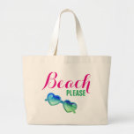 Beach, Please! Large Tote Bag<br><div class="desc">great beach tote! customize it anyway you like! This could be a great gift bag for teachers,  friends or bridesmaids!</div>