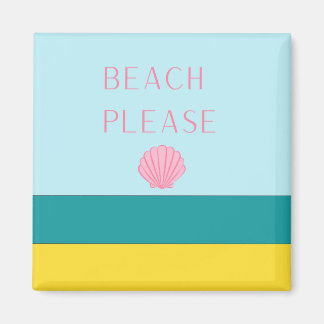 Beach Please Minimalist Door Decoration Magnet