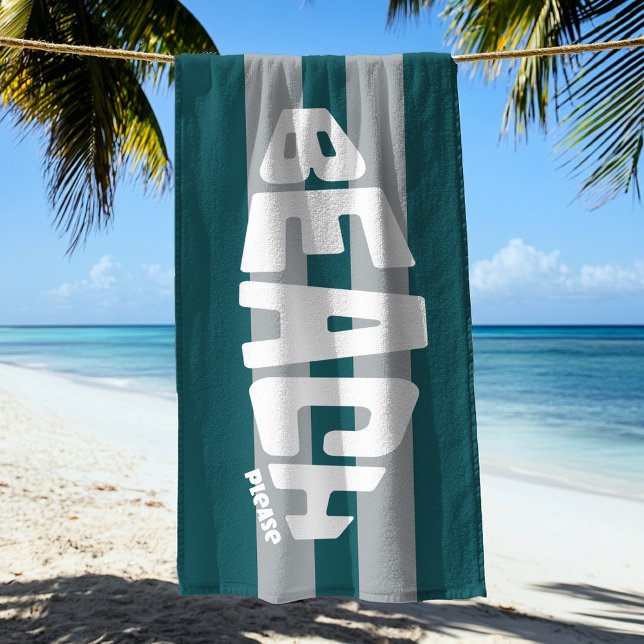 Beach Please Philly Football Green Beach Towel (Creator Uploaded)
