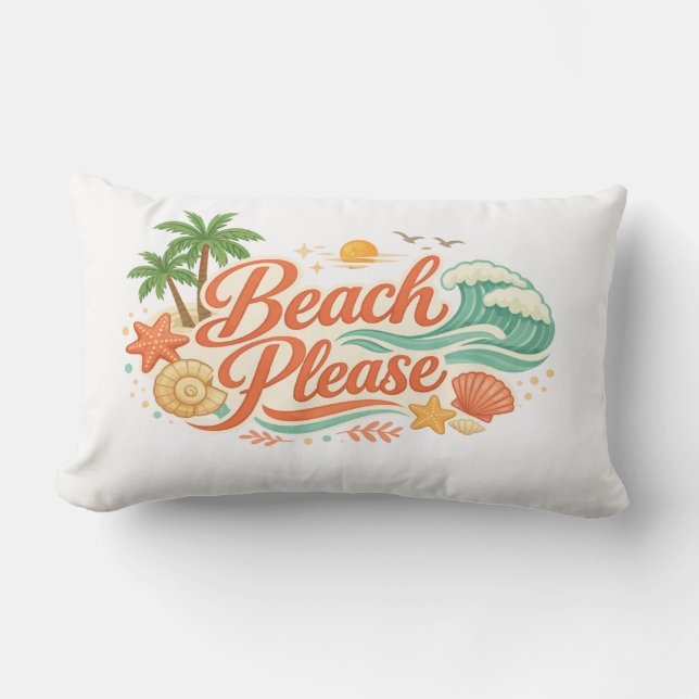 Beach Please Pillow (Front)