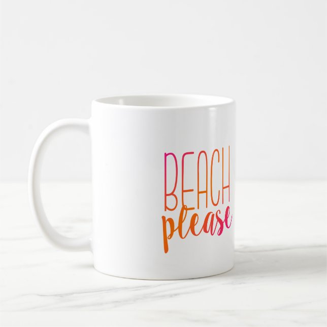 Beach Please | Pink and Orange Mug (Left)