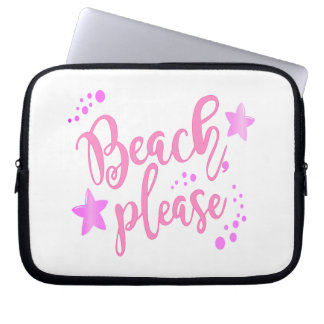 Beach Please pink Laptop Sleeve