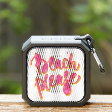 BEACH PLEASE | Pink & Orange Typography Quote