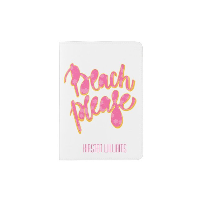 BEACH PLEASE | Pink & Orange Typography & Quote