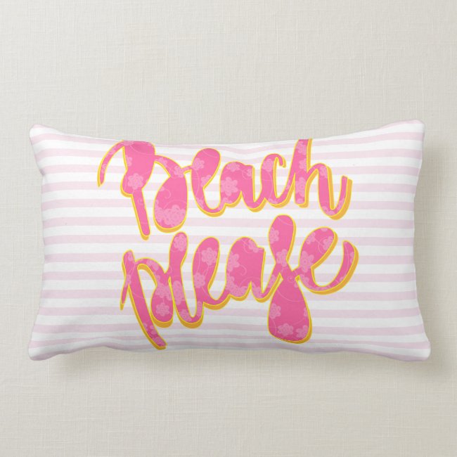 BEACH PLEASE | Pink Typography & Quote