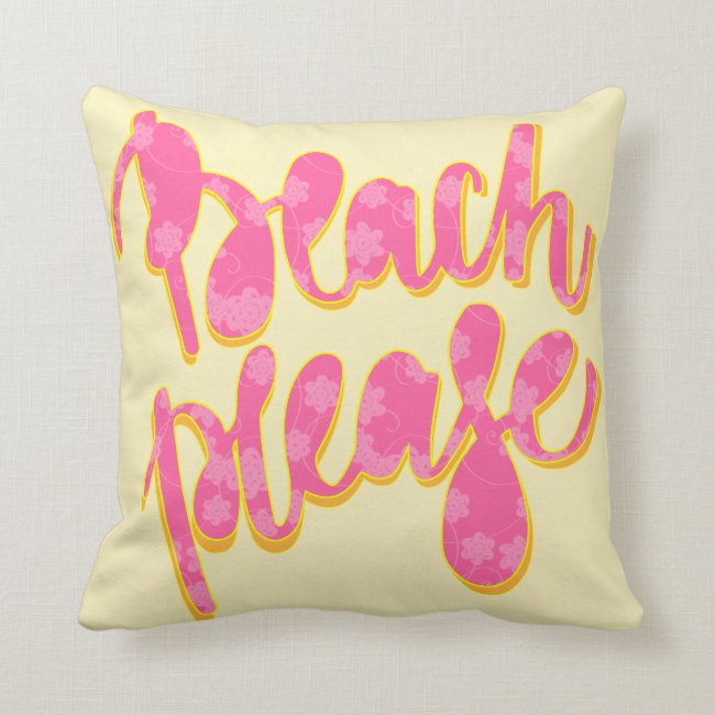 BEACH PLEASE | Pink Typography & Quote | Yellow