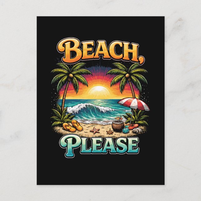 Beach, Please Postcard (Front)