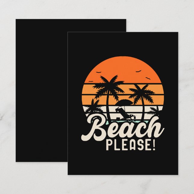 Beach Please RSVP Card (Front/Back)