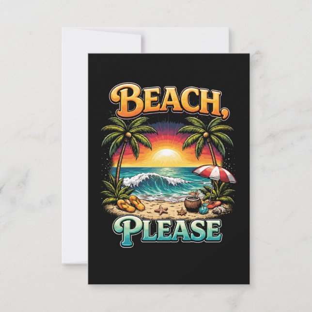 Beach, Please Thank You Card (Front)