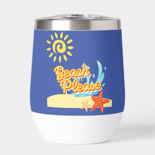 beach please thermal wine tumbler