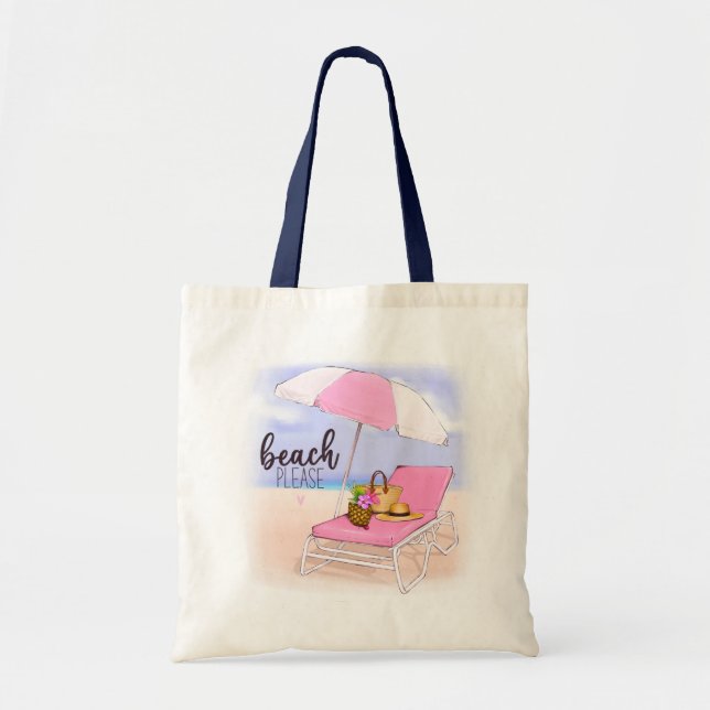  Beach Please Tote Bag (Front)