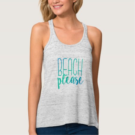 Beach Please | Turquoise Ombre Tropical Tank