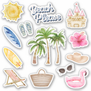 Beach Please Warm Summer Sticker Pack