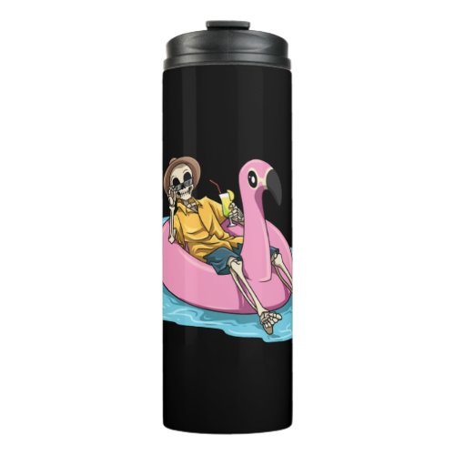 Beach Pool Flamingo Cocktail Bathing Thermal Tumbler