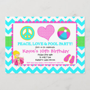 Beach Pool Invitation