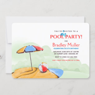 Beach/Pool Party Invitations