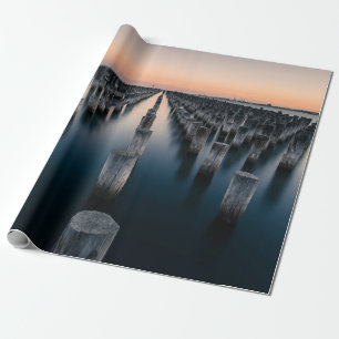 Beach post lot wrapping paper