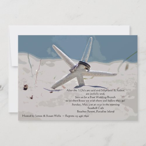 Beach Post Wedding Brunch Invitation