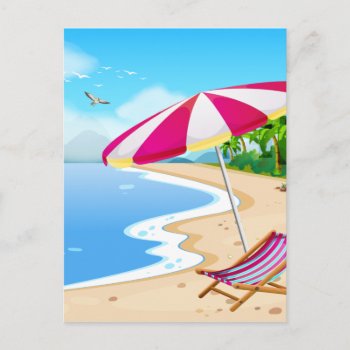 Beach Postcard by GraphicsRF at Zazzle
