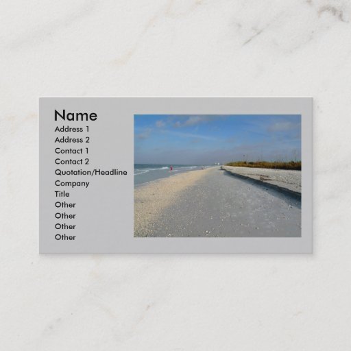 Customizable Beach Profile Card Business Card Template