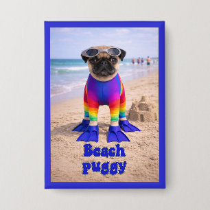Beach Puggy Button