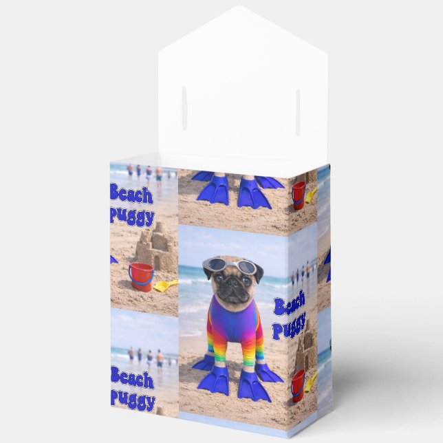 Beach Puggy Favor Boxes (Open)