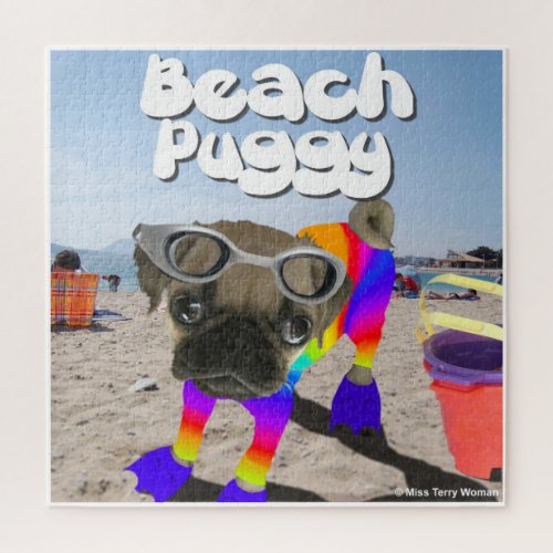 Beach puggy jigsaw puzzle