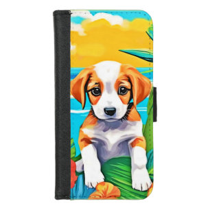Beach Pup Paradise View iPhone 8/7 Wallet Case