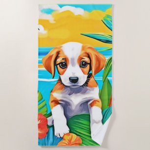 Beach Pup Paradise View Towel