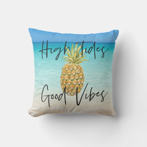 Beach Quote Reversible Outdoor Pillow