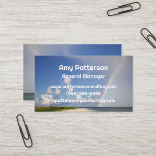 Beach Rainbow Photo Business Cards