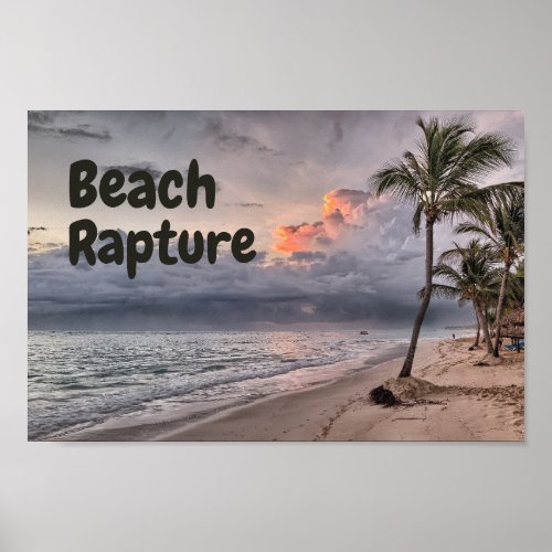 Beach Rapture Tropical Sunset Poster