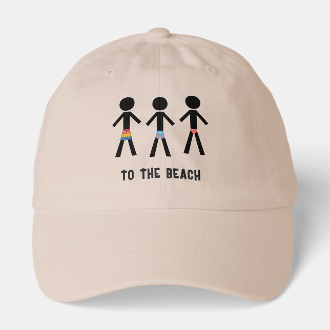 Beach Ready - Three Dressed Guys Hat (Front)