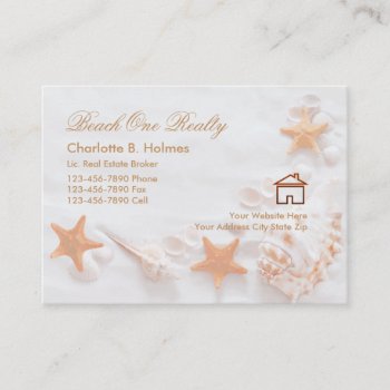 Beach Real Estate Business Cards by Luckyturtle at Zazzle
