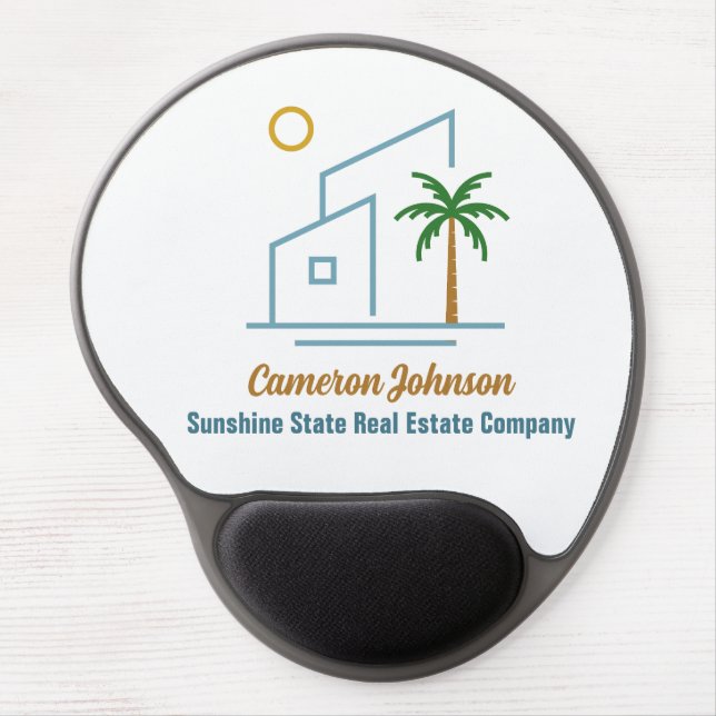 Beach Real Estate Company Custom Coastal Home Gel Mouse Pad (Front)