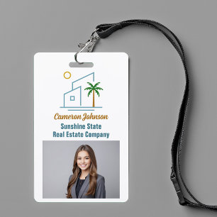 Beach Real Estate Company Custom Coastal Realtor Badge