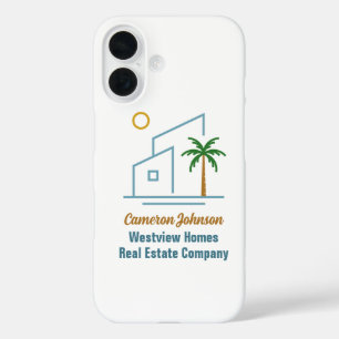 Beach Real Estate Company Custom Coastal Realtor iPhone 16 Case