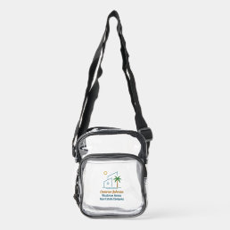 Beach Real Estate Company Custom Coastal Realtor Clear Crossbody Bag