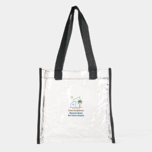 Beach Real Estate Company Custom Coastal Realtor Clear Tote Bag