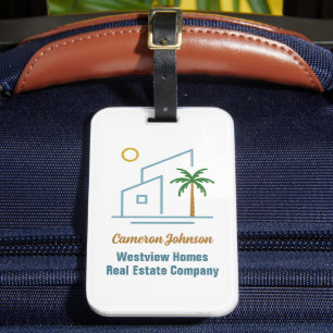 Beach Real Estate Company Custom Coastal Realtor Luggage Tag