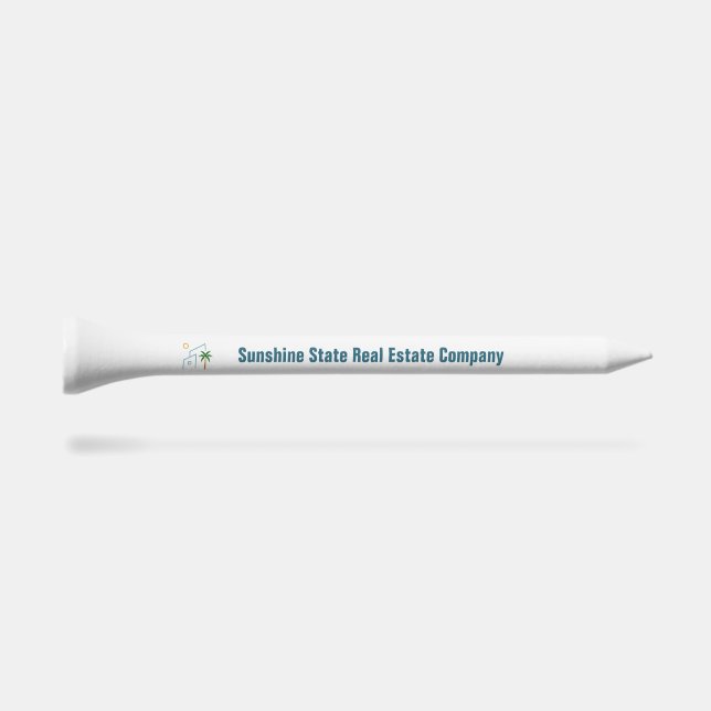 Beach Real Estate Company Custom Realtor Golf Tees (Side (Horz))