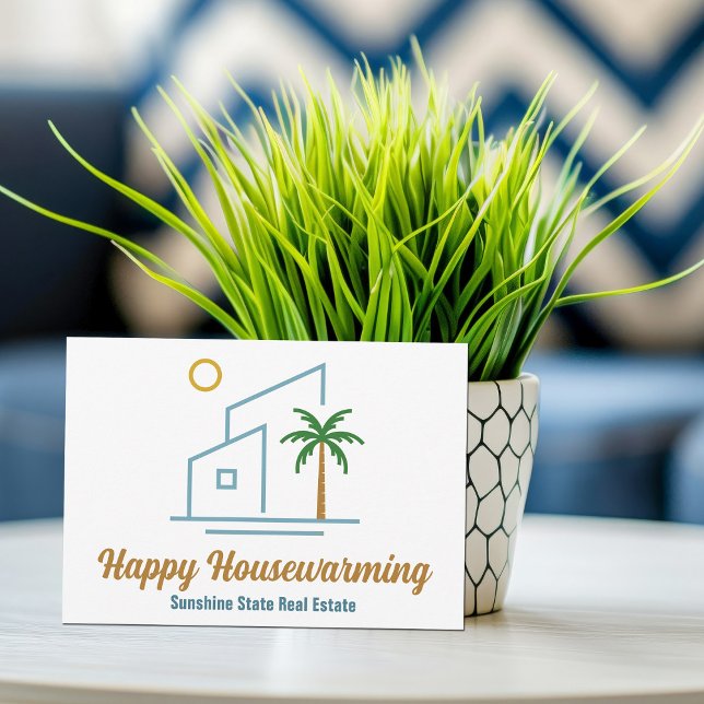 Beach Real Estate Company Cute Customizable Card (Creator Uploaded)