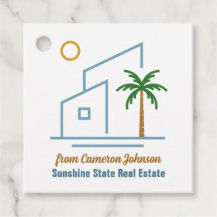 Beach Real Estate Company Cute Customizable Favor Tags