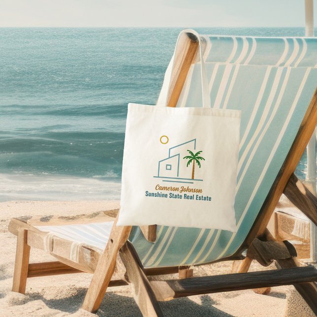 Beach Real Estate Company Cute Customizable Tote Bag (Creator Uploaded)