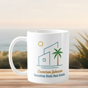 Beach Real Estate Company Cute Personalized Coffee Mug